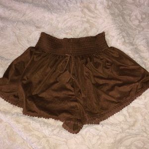 Flowy Suede Shorts
